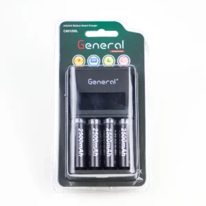 Generic C9012WL Batteries Pack of 4 2500mAh with Fast Charger & LCD Display