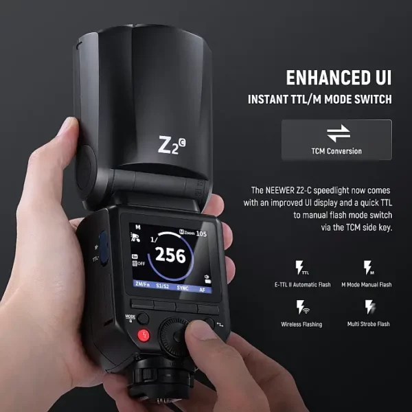 NEEWER Z2 TTL Round Head Flash Speedlite - Image 2
