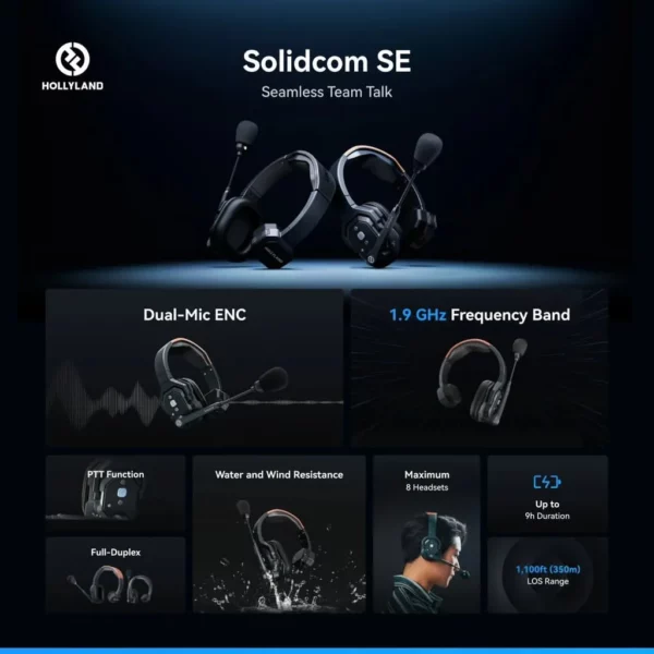 Hollyland Solidcom SE 8S Headset Wireless Intercom System - Image 4