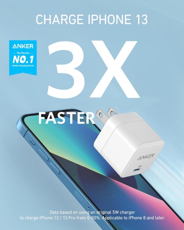 ⁦Anker PowerPort III 20W Cube Charger White⁩ - الصورة ⁦5⁩