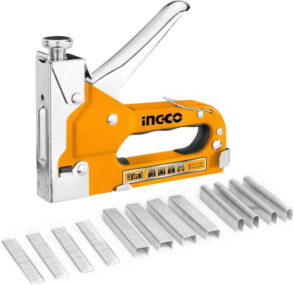 INGCO Staple Gun 3 in 1 Staple Gun Heavy Duty