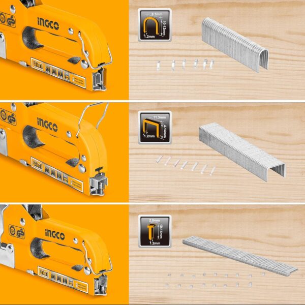 ⁦INGCO Staple Gun 3 in 1 Staple Gun Heavy Duty⁩ - الصورة ⁦2⁩