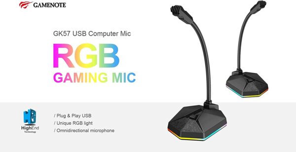 Havit GK57 RGB Wired Gaming Omnidirectional Mic - Image 3