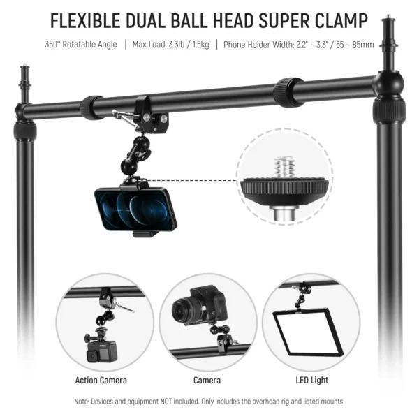 NEEWER NK002 Overhead Camera Mount Rig - Image 5