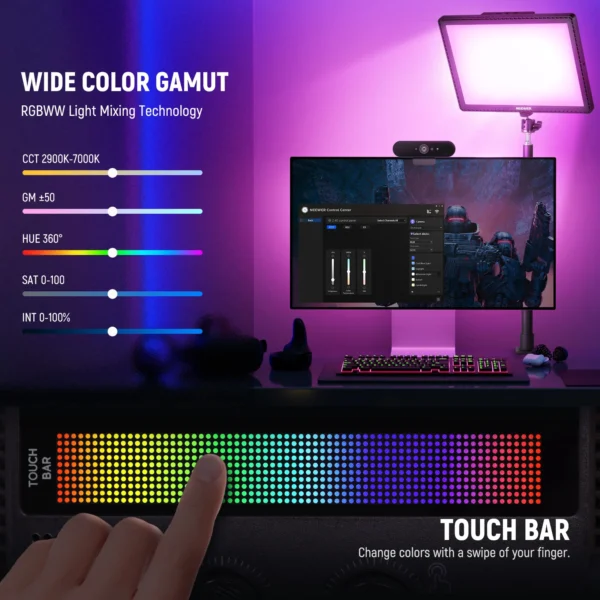 NEEWER GL1C RGB LED Streaming Light - Image 5