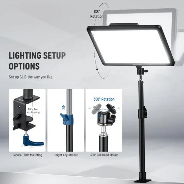 NEEWER GL1C RGB LED Streaming Light - Image 3