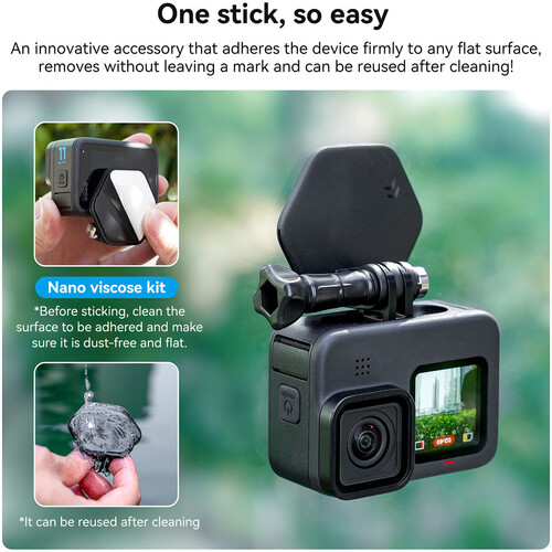 TELESIN Magnetic Action Camera Neck Mount with Nano Sticker Kit - الصورة 12