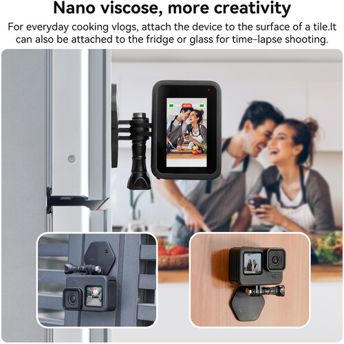 TELESIN Magnetic Action Camera Neck Mount with Nano Sticker Kit - الصورة 13