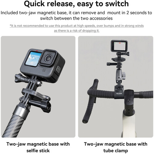 TELESIN Magnetic Action Camera Neck Mount with Nano Sticker Kit - الصورة 11