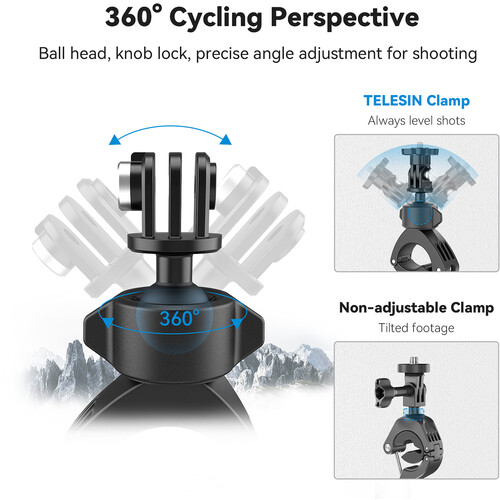 TELESIN Bike Handlebar Clamp Mount - الصورة 5