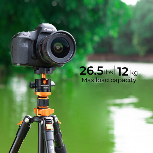 K&F Concept K255A7 Aluminum Tripod with BH-32L Ball Head - الصورة 3