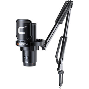Comica Audio EJoy Uni A RGB Cardioid Condenser USB-C Microphone with Boom Arm - Black