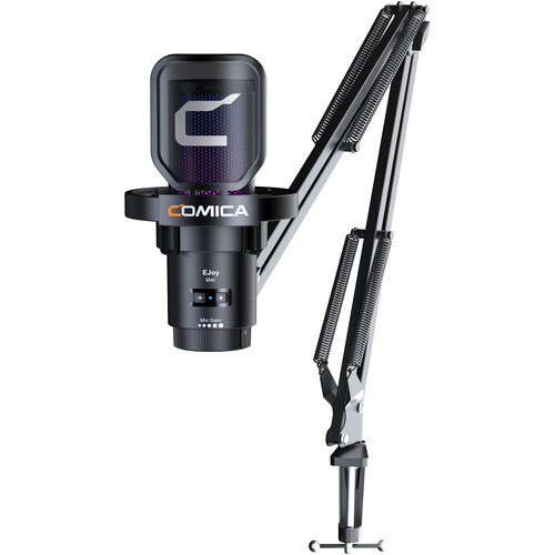 Comica Audio EJoy Uni A RGB Cardioid Condenser USB-C Microphone with Boom Arm - Image 7