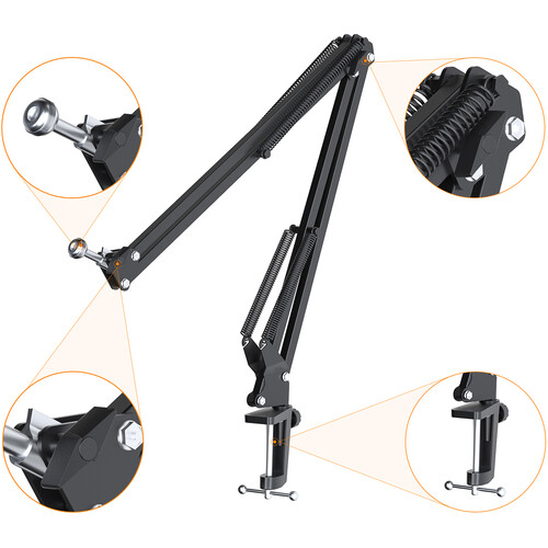 Comica Audio EJoy Uni A RGB Cardioid Condenser USB-C Microphone with Boom Arm - Image 6