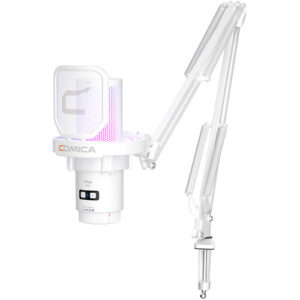 Comica Audio EJoy Uni A RGB Cardioid Condenser USB-C Microphone with Boom Arm