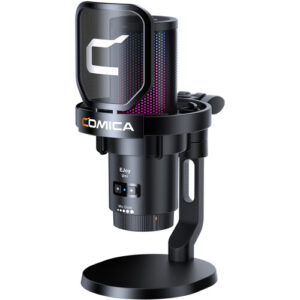 Comica Audio EJoy Uni Pro D RGB Cardioid Condenser Wireless USB-C Microphone with Desktop Stand - Black