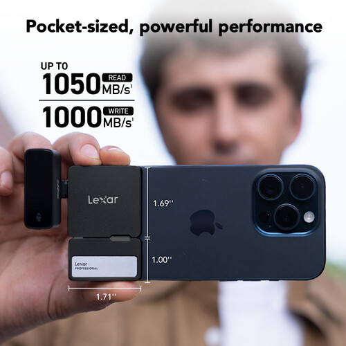 Lexar Professional Go USB 3.2 Gen 2 Portable SSD with Hub - الصورة 7