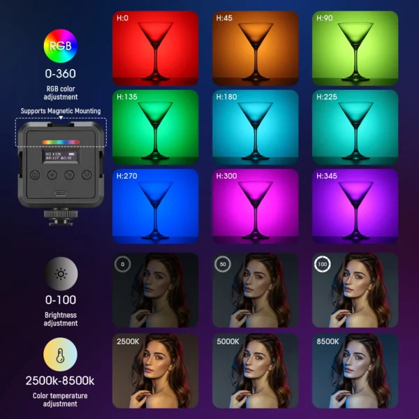 NEEWER RGB61 Magnetic RGB Video Light - Image 8