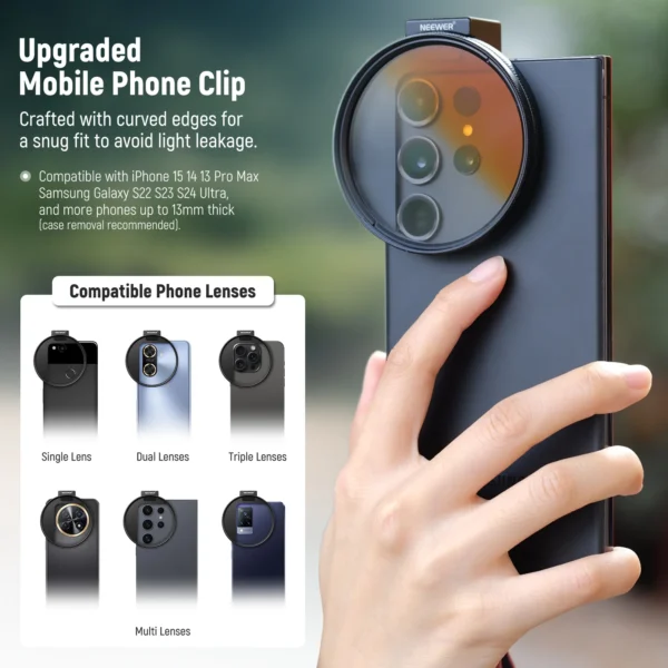 ⁦NEEWER Clip On Phone Lens Filter Kit⁩ - الصورة ⁦9⁩