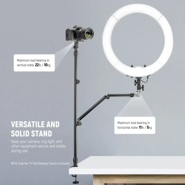 NEEWER ST3A Flexible Overhead Camera Mount Desk Stand - Image 7
