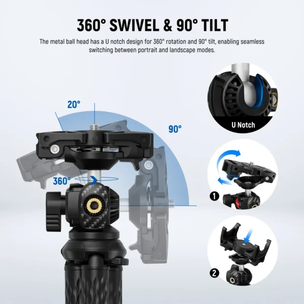 NEEWER TP34 Flexible Tripod with Remote - Image 4