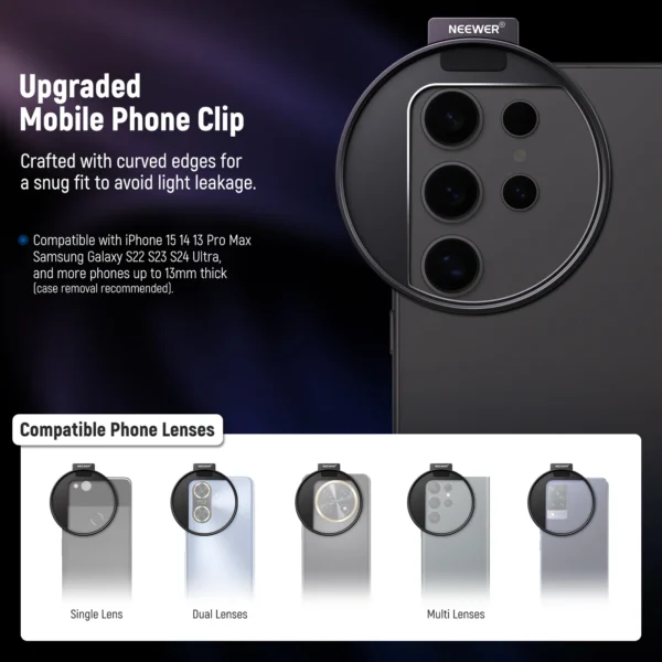 ⁦NEEWER LA006 Upgraded 67mm Phone Filter Mount⁩ - الصورة ⁦6⁩