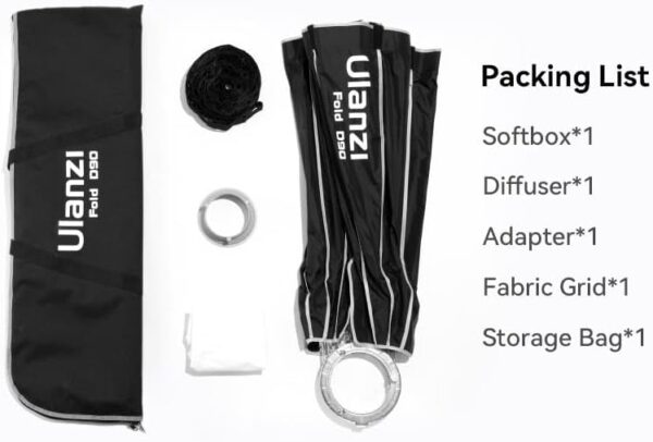 ⁦Ulanzi L055 90cm Parabolic Softbox with Bowens Mount⁩ - الصورة ⁦2⁩