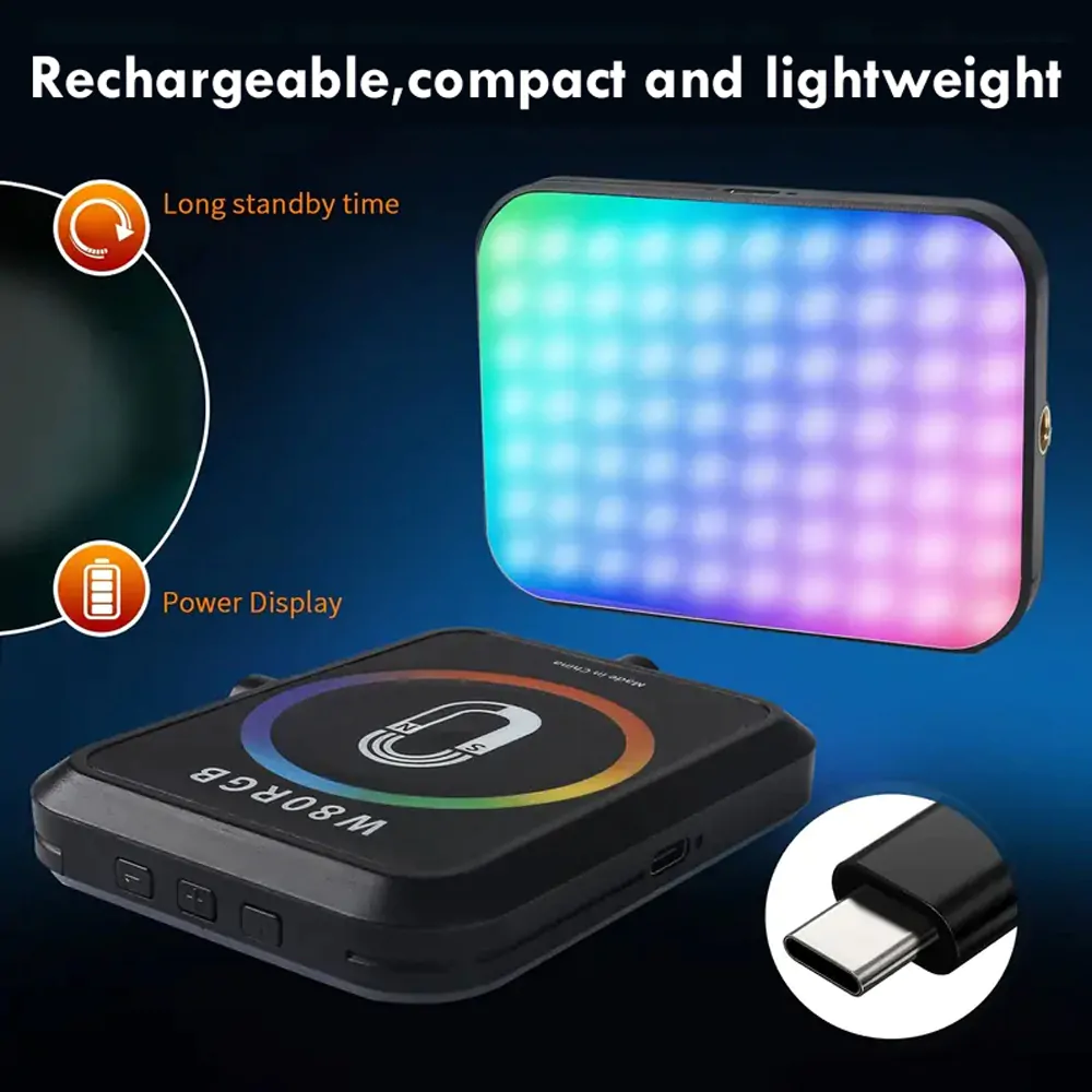 Genaric Magnetic Full RGB Color LED Video Light - Image 3