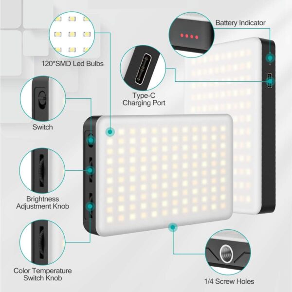 Ulanzi VL120 Bi Color LED Video Light - Image 2