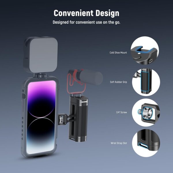 NEEWER PA005E Side Handle Grip with Wireless Remote Control - Image 3