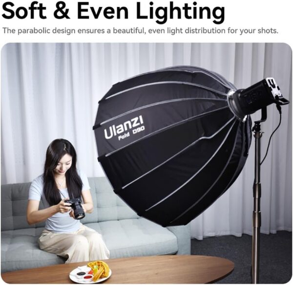 ⁦Ulanzi L055 90cm Parabolic Softbox with Bowens Mount⁩ - الصورة ⁦8⁩