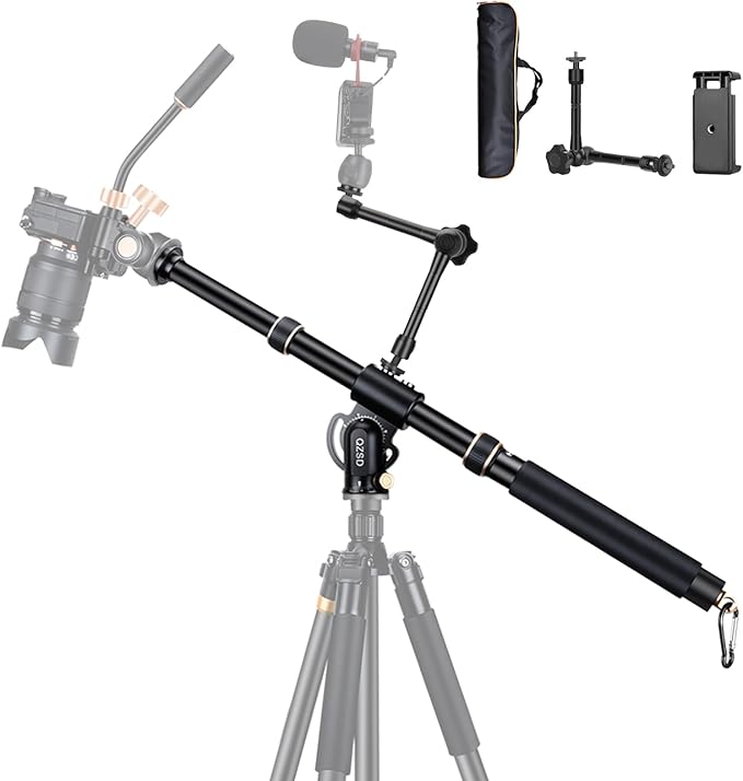 Genaric Aluminum Tripod Extension Arm with 360 Rotation for Overhead and Multi-Angle Photography