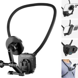 K&F Concept Magnetic Neck Phone Mount for iPhone and Action Cameras Hands-Free POV Video Holder