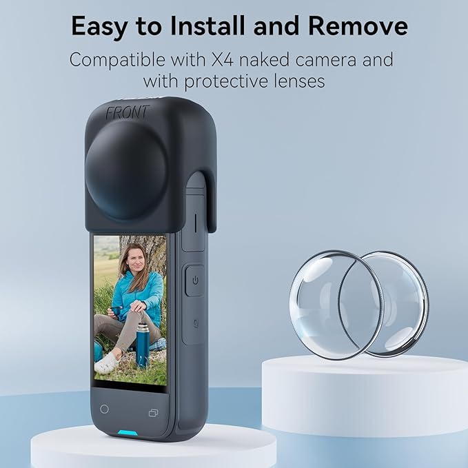 TELESIN Elastic silicone double-sided lens protection cover for Insta360 X4 - Image 4