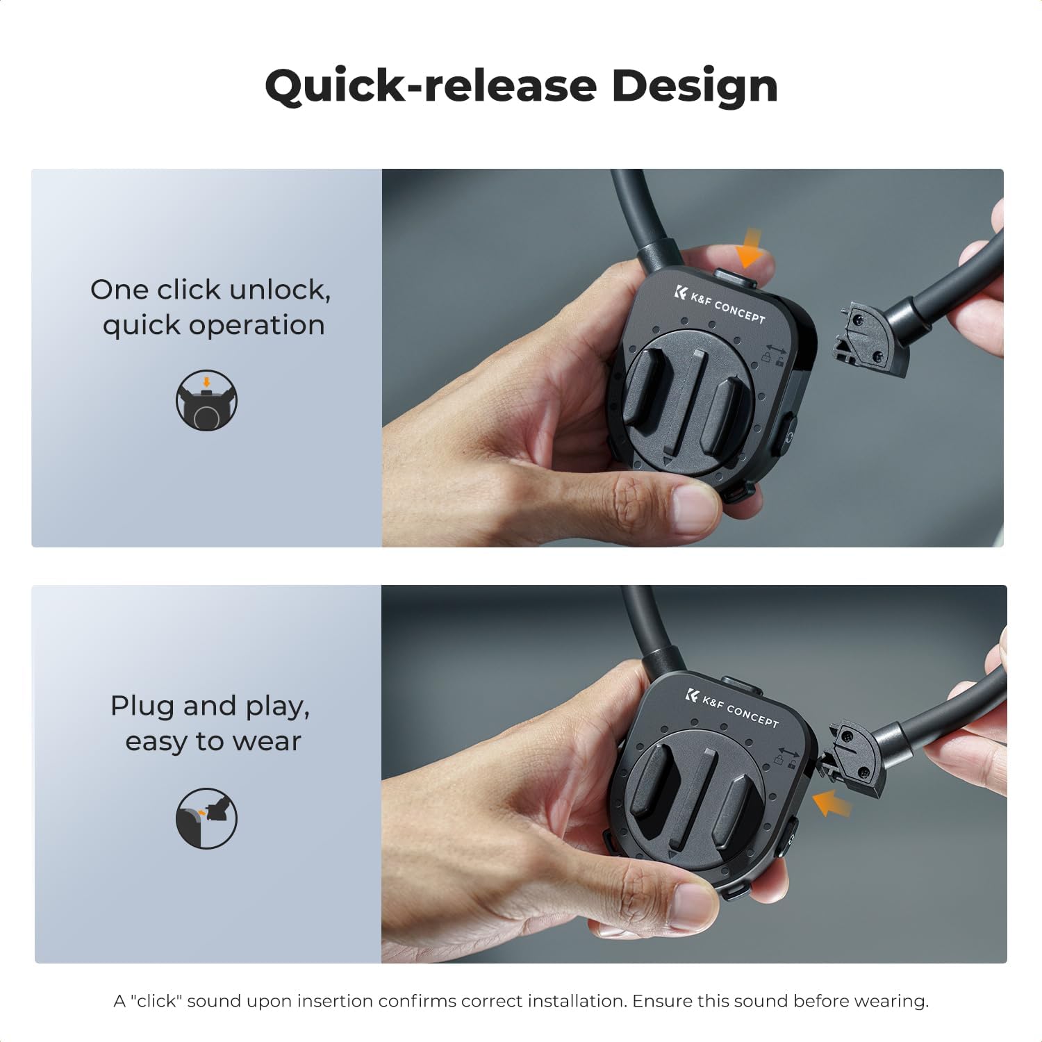 K&F Concept Magnetic Neck Phone Mount for iPhone and Action Cameras Hands-Free POV Video Holder - Image 5