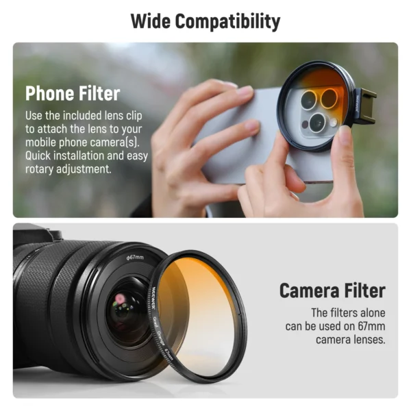 ⁦NEEWER Clip On Phone Lens Filter Kit⁩ - الصورة ⁦5⁩