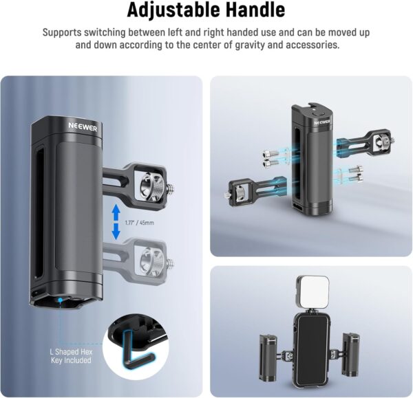NEEWER PA005E Side Handle Grip with Wireless Remote Control - Image 4