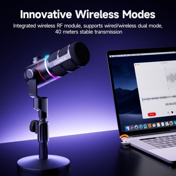 Comica EJoy D10 Pro RGB Wireless USB-C Mic - Image 8