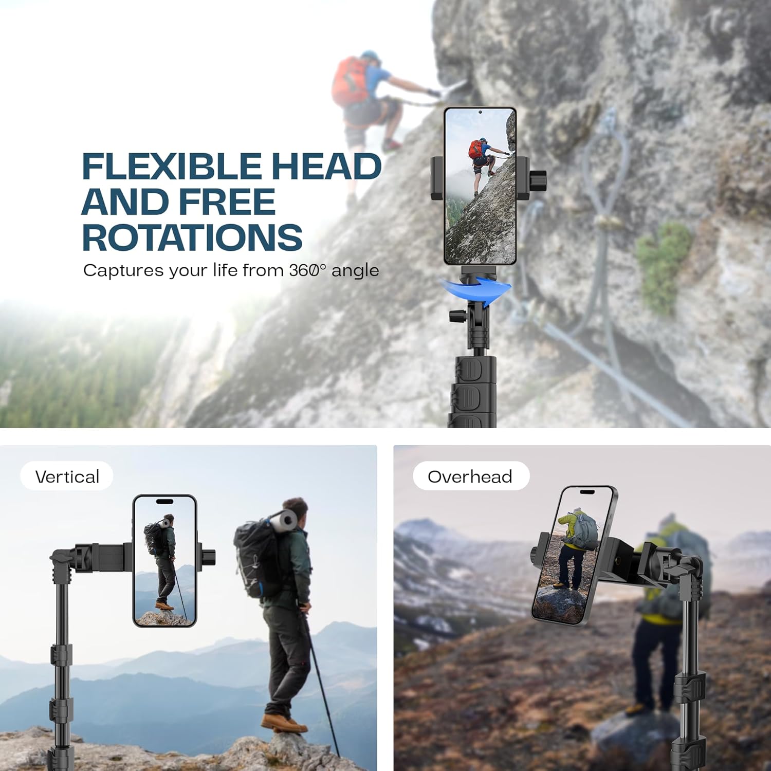 Genaric Aluminium Tripod with Bluetooth Remote - الصورة 7