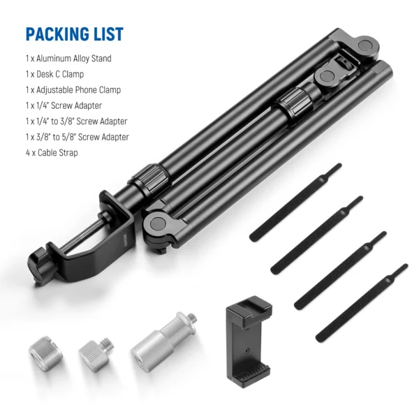NEEWER ST3A Flexible Overhead Camera Mount Desk Stand - Image 2