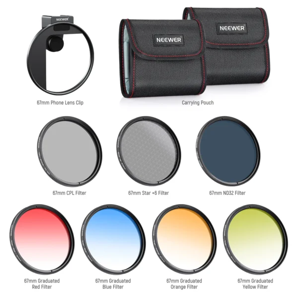 ⁦NEEWER Clip On Phone Lens Filter Kit⁩ - الصورة ⁦2⁩