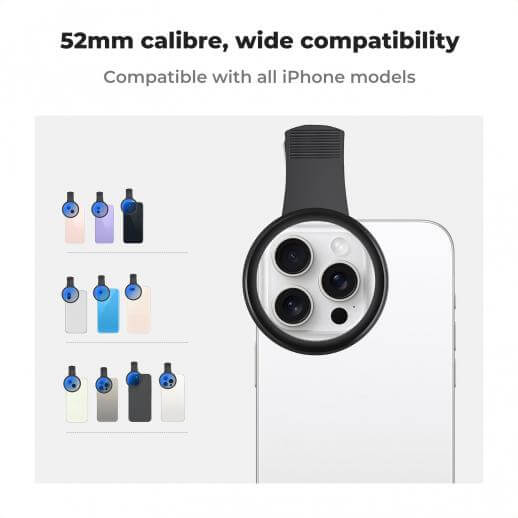 K&F Concept 52mm Clip-on CPL Phone Camera Lens Filter Kit - الصورة 6