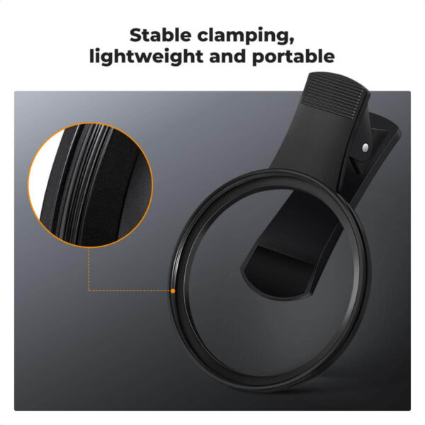 K&F Concept 67mm Clip-on ND2-32 Phone Camera Lens Filter Kit - Image 5