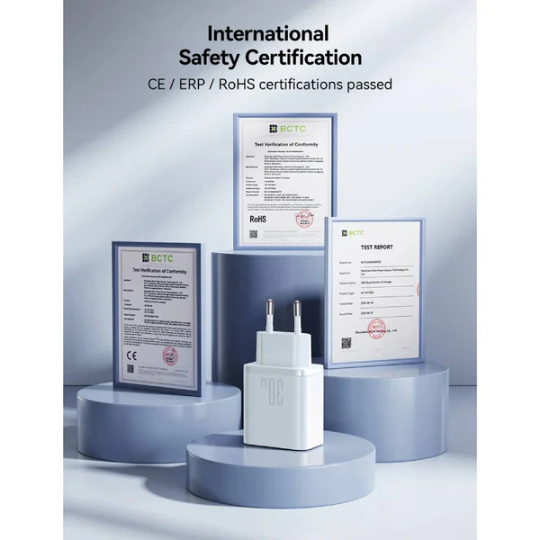 ⁦Joyroom 30W Dual Port A and C Charger Supports PD⁩ - الصورة ⁦3⁩