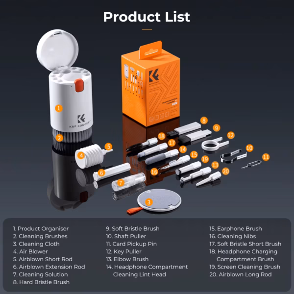⁦K&F Concept 20 in 1 Electronic Cleaning Kit⁩ - الصورة ⁦6⁩