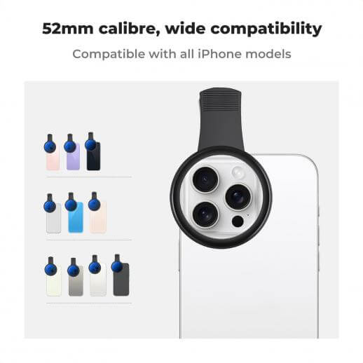 K&F Concept 52mm Clip-on ND2 400 Variable ND Filter Kit - الصورة 5
