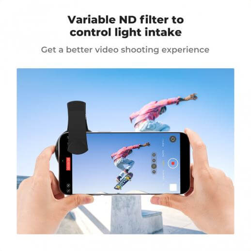 K&F Concept 52mm Clip-on ND2 400 Variable ND Filter Kit - الصورة 4