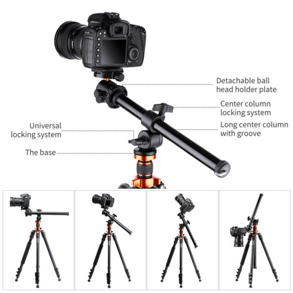 K&F Aluminum 4Section KF09087V6 Tripod Load Capacity 10kg O234A7 and BH 28L - Image 5