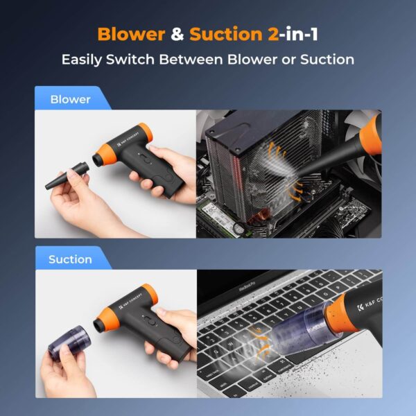 ⁦K&F Concept 150000 turn blow suction one ultra-high speed electric clean air blow⁩ - الصورة ⁦6⁩