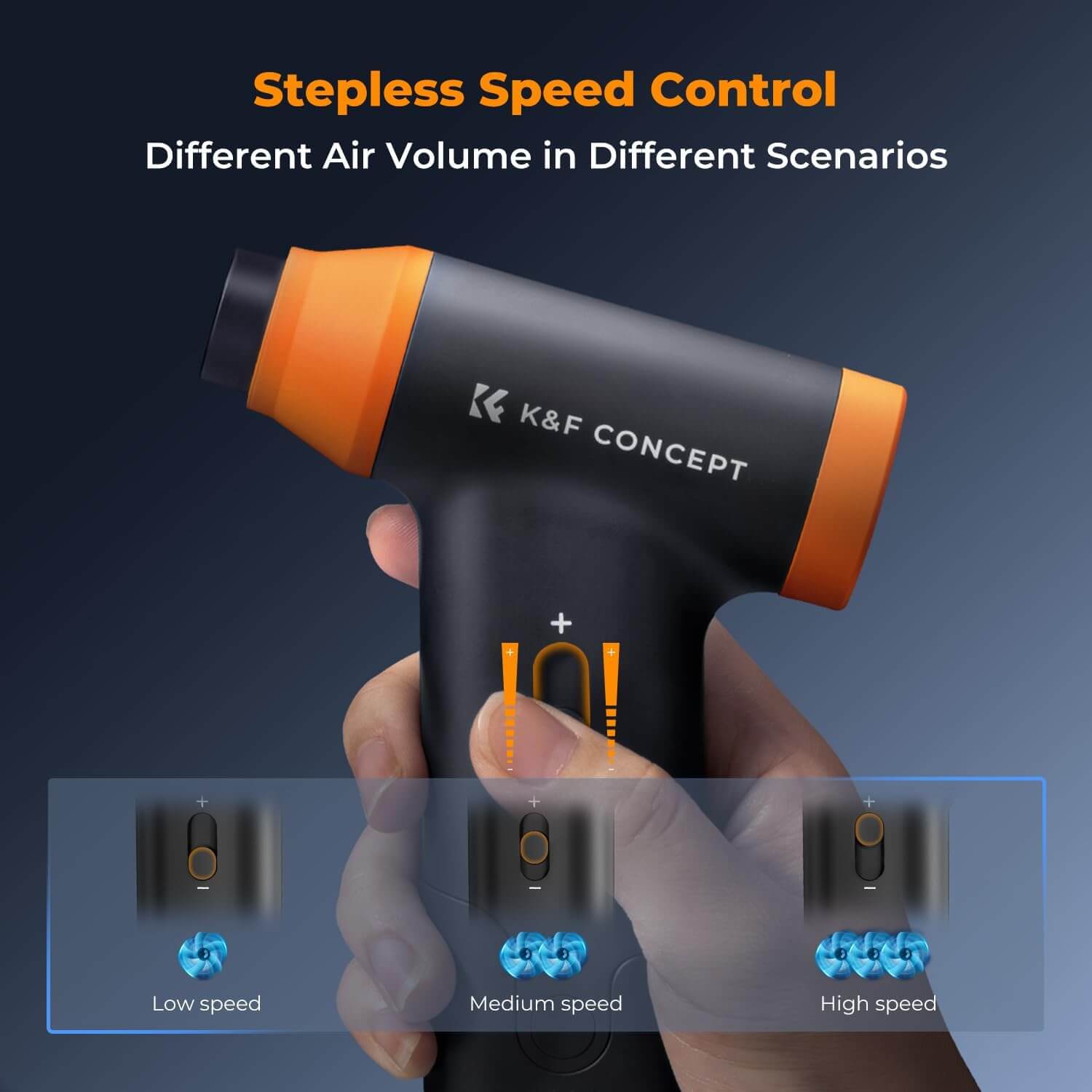 K&F Concept 150000 turn blow suction one ultra-high speed electric clean air blow - الصورة 4